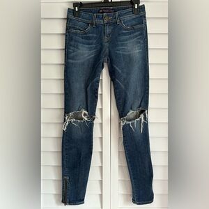 divine rights of denim jeans Sz 25 Medium Wash Skinny Zippered‎ Leg Fall Winter